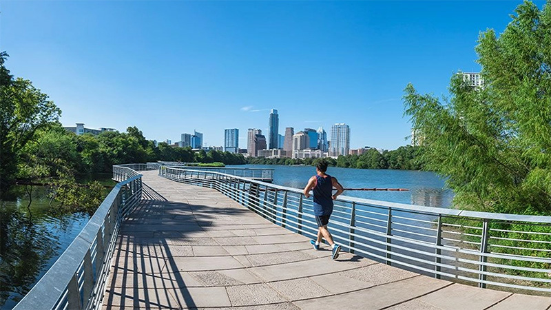 Lady Bird Lake trail in Austin